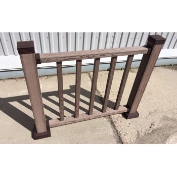 Ограждение террасы Holzhof WoodStyle из ДПК с тиснением "под дерево" купить в Москве